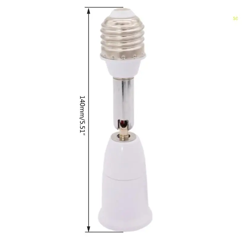 Flexibler E26/E27-Glühbirnensockel-Adapter, um 180 Grad drehbare Leuchte für E27-LED, Glühlampen, Ventilator und Direktversand