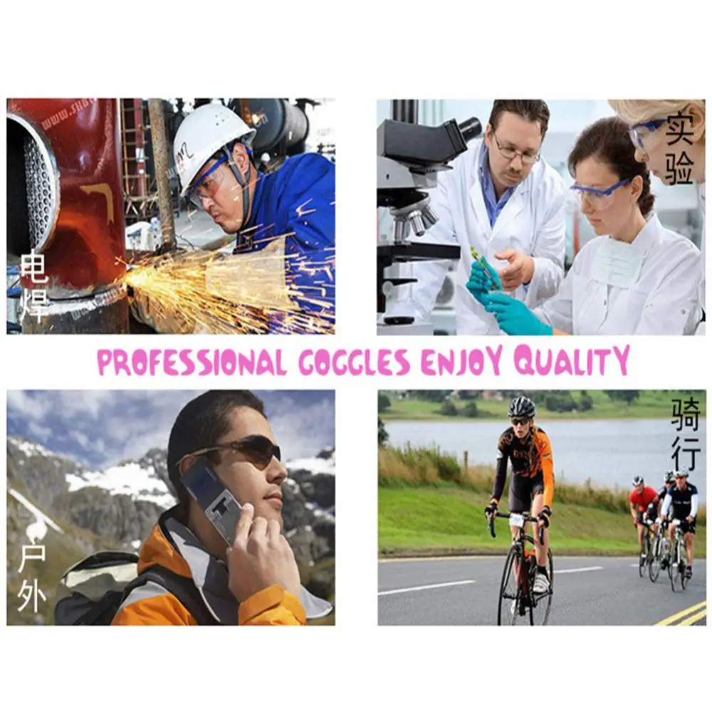 1~5PCS Full Face Shield Transparent Splash-proof WindProof Anti-fog Mask Safety Glasses Protection Eye Face Mask With Filters