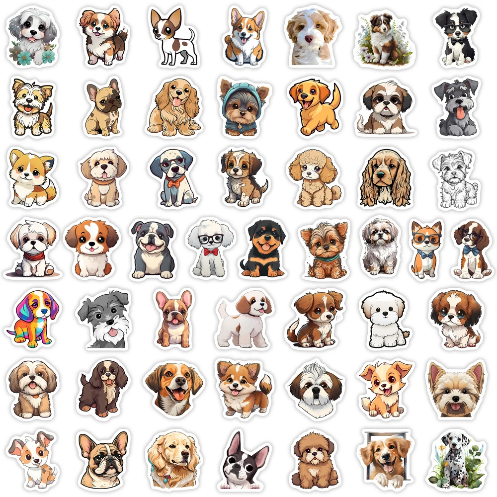 Cute Puppy Dogs Stickers Dog Kawaii Pet Cartoon Animals Gift Waterproof Stickers for DIY Laptop Phone Mug Decoration