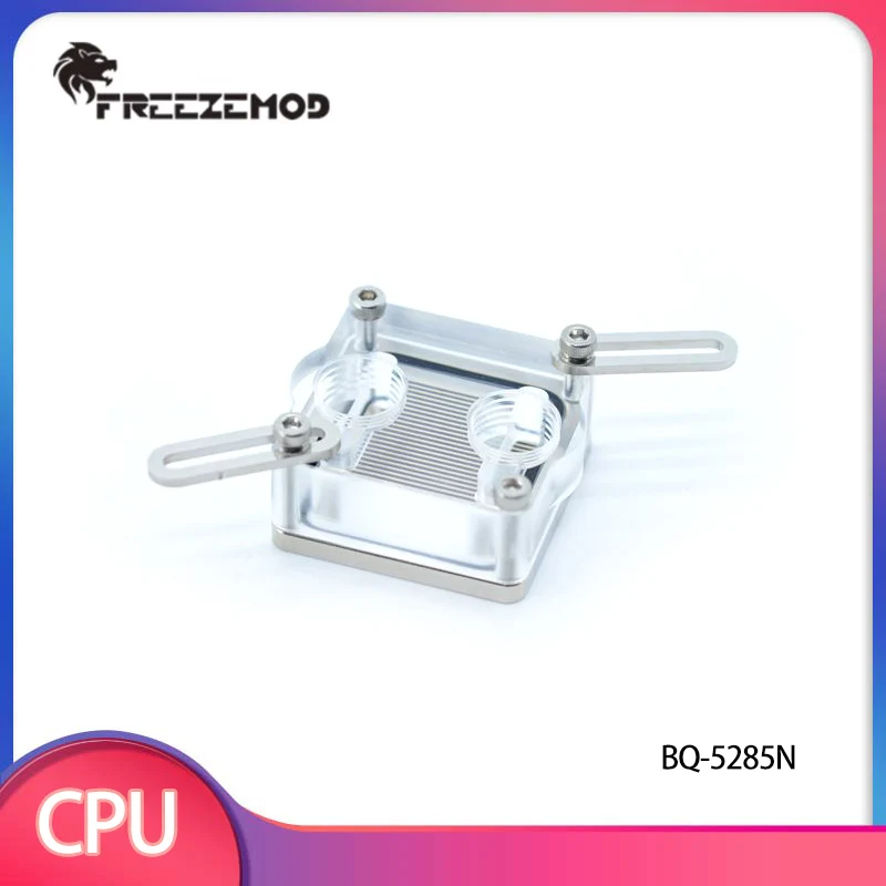 FREEZEMOD Intel AMD Basical CPU Water Block Transparent Computer Water Cooler Block South and North Bridge Cooling. BQ-5285N