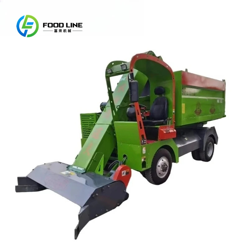 Customized 4WD Multi Capacity Manure Collector Core Motor Equipped For Calf And Cow Farm Waste Cleaning Collection