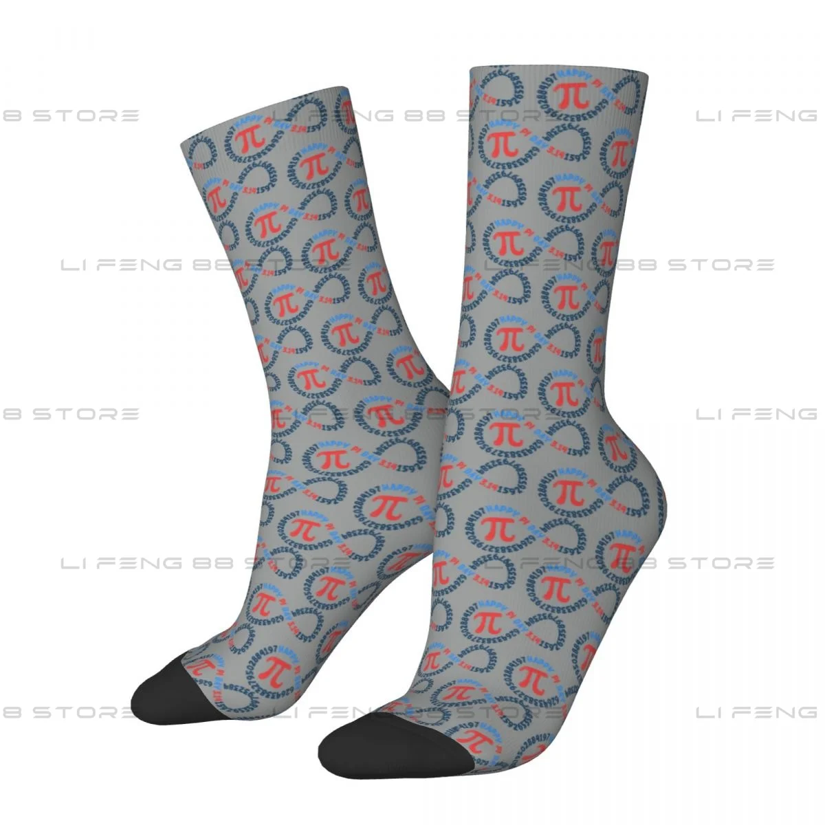 Infinity Math Pi Symbol Unisex Winter Socks Cycling Happy Socks Street Style Crazy Sock