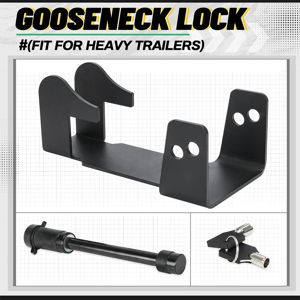 Heavy-Duty Gooseneck Trailer Lock Gooseneck Lock Fit for Heavy Trailers Livestock Haulers and RVs