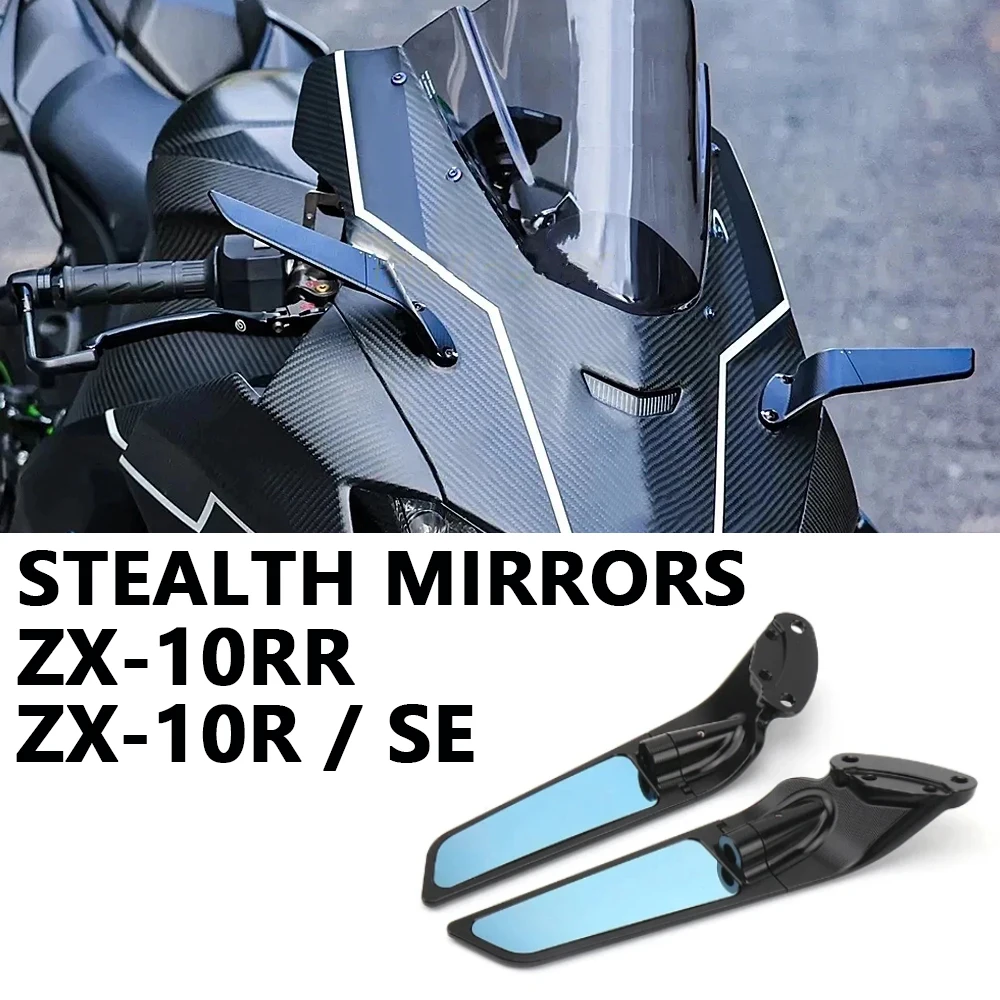 

For Kawasaki Ninja ZX10-RR ZX-10R Mirrors Stealth Mirrors Sports Winglets Mirror ZX10R ZX-10R SE Motorcycle Adjustable Mirrors