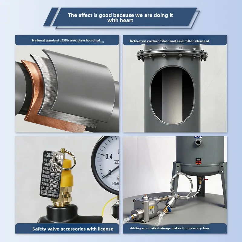 Small Air Compressor Oil Water Separator Compressed Air Purifier Precision Filter for Spray Painting Water Removal
