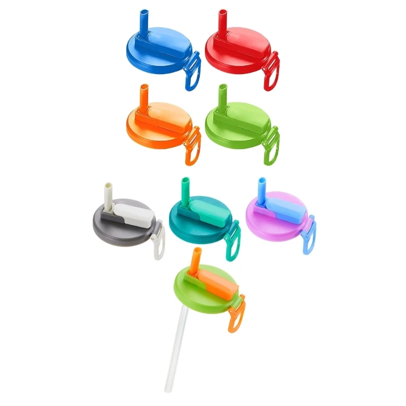 

Set Of 4 Silicone Can Tops with Drinking Straw for Beer Colorful Sodas Cans Caps