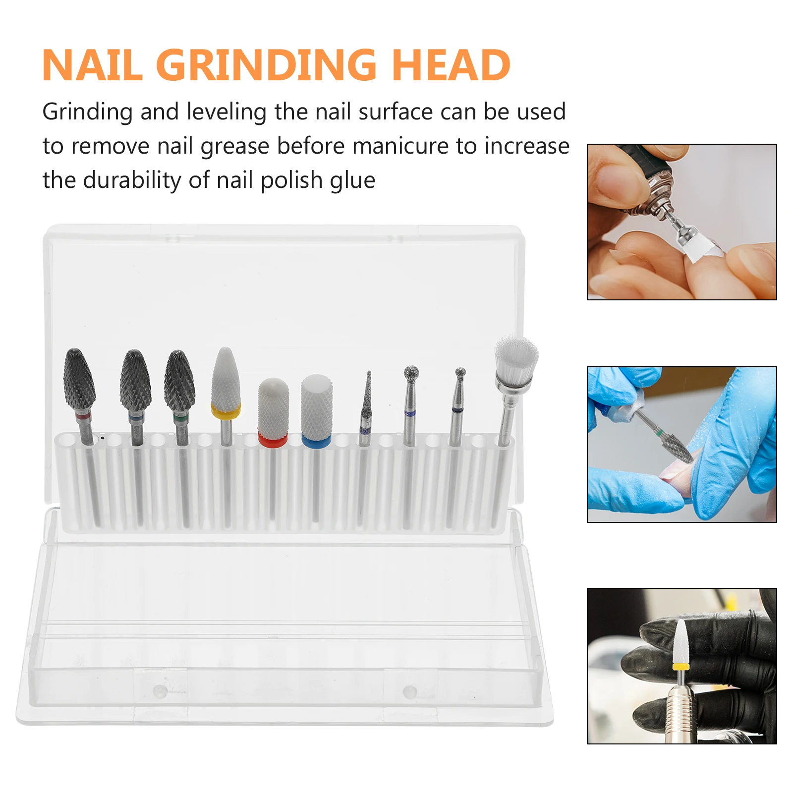 

Tungsten Steel Grinding Nail Heads Manicure Drill Bit Art Tools Bits Beauty Supplies Polishing