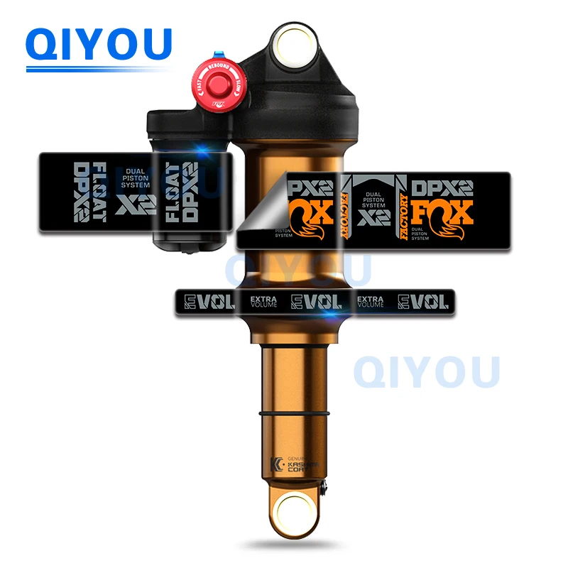 Foxs-calcomanías flotantes para bicicleta de montaña DPX2 2021, pegatinas de choque trasero, versión clásica, pegatina de vesícula biliar trasera