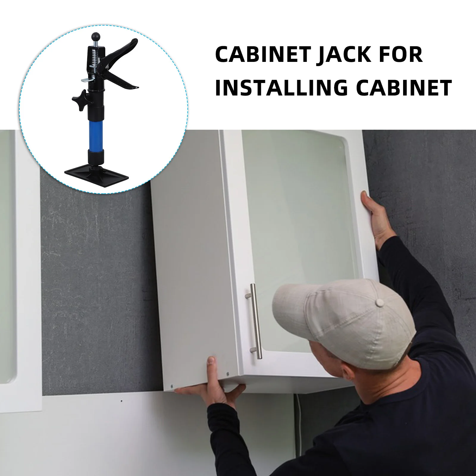 

Adjustable Cabinet Lift Jack Telescopic Support Pole For Cabinet Installation Heavy Duty Metal Furniture Tool Closet Rod Wall