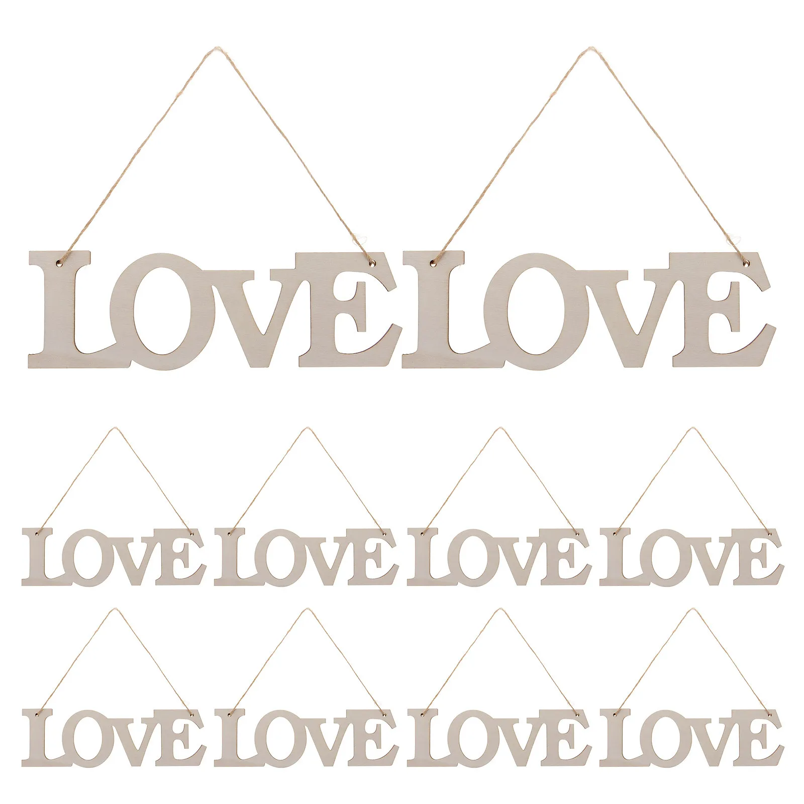 

1 Set Of Wooden Letter Slices Unfinished Love Shape Diy Craft Cutouts For Valentine Decor Hanging Wood Chips Graffiti Handmade