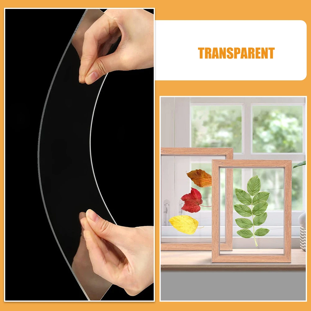 2pcs Clear Acrylic Sheets Diy Paint Palette Smooth Practical Mixing Tray Multi-Functional Pigment Trays For Watercolor Oil