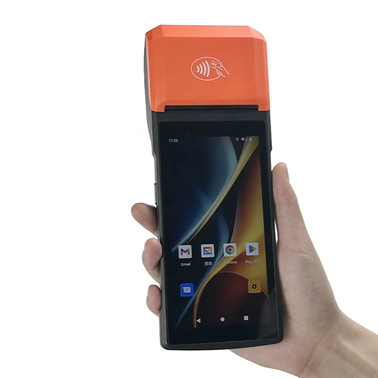 Senraise H10 Android 13.0 محطة Pos المحمولة المحمولة مع طابعة الإيصالات الحرارية مقاس 58 مم