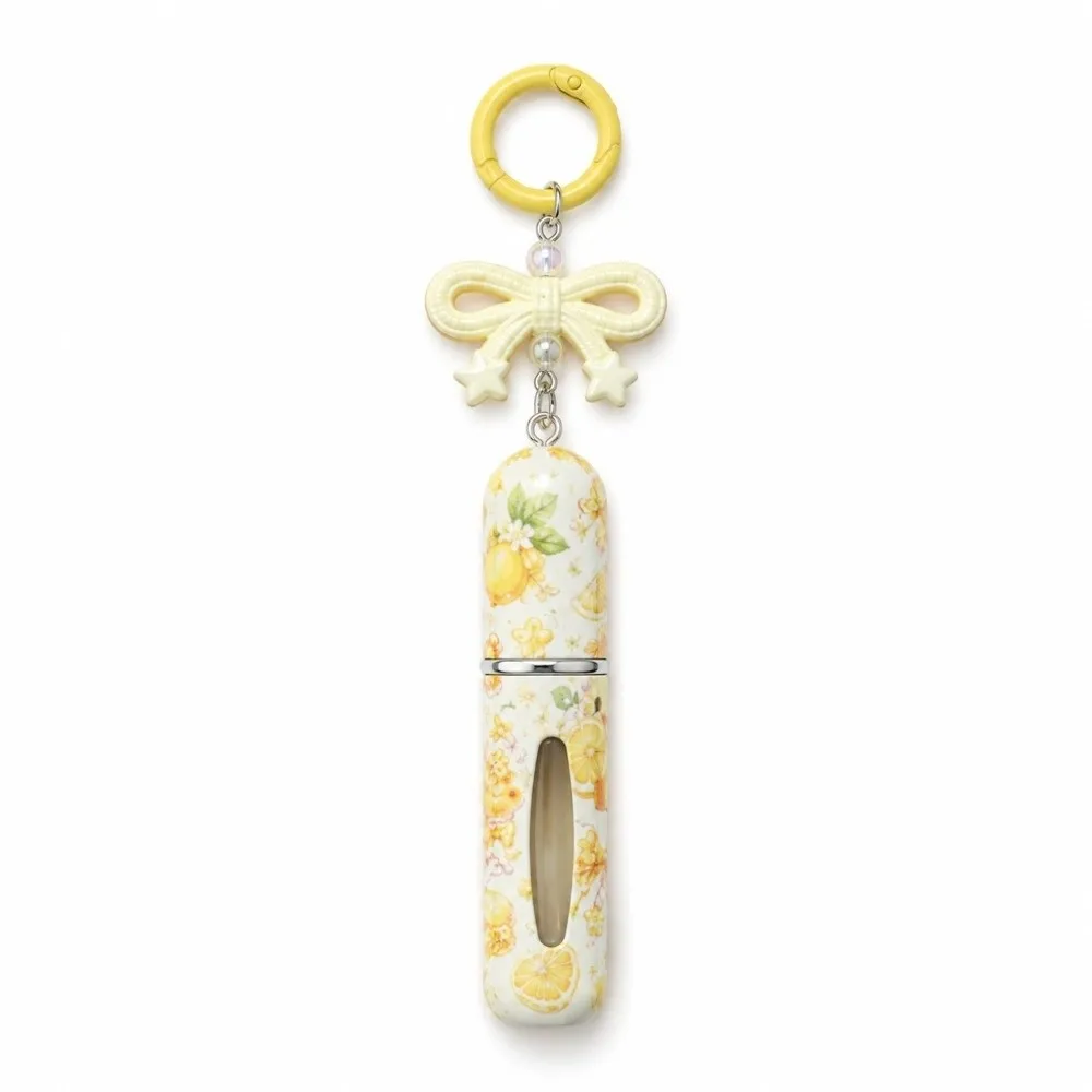 5ml Mini Perfume Bottle Leak-proof Bowknot Liquid Cosmetic Container Refillable with Key Ring Perfume Atomizer Bottle