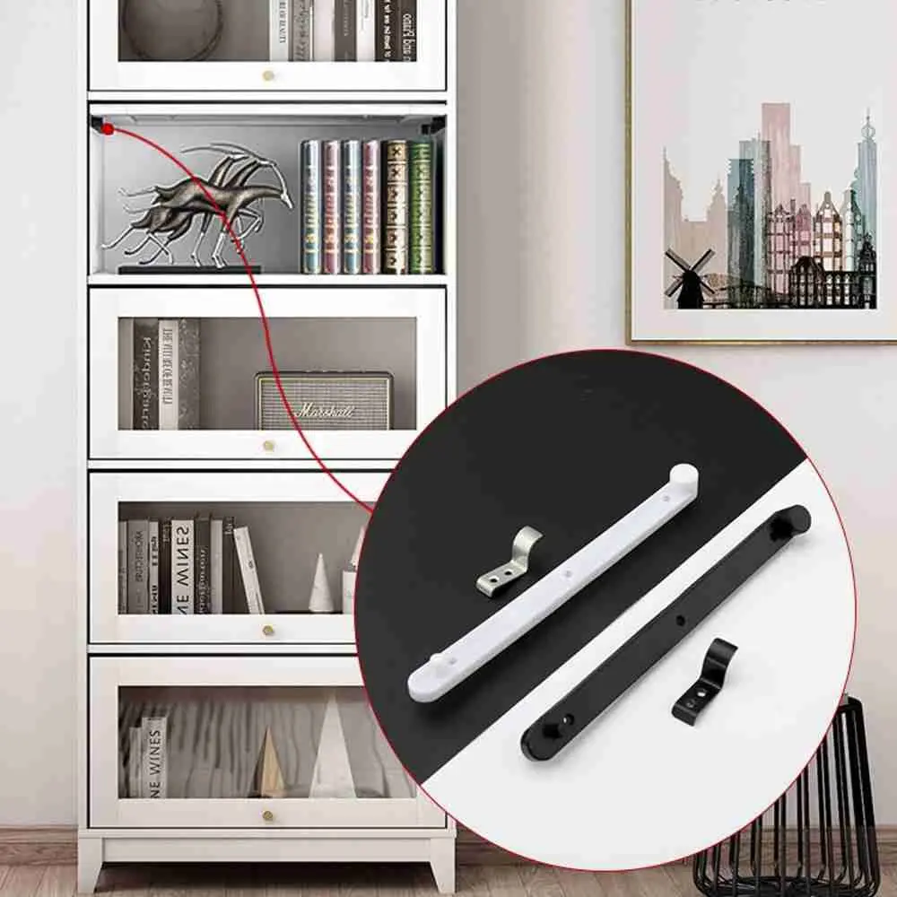 قضيب بلاستيكي للباب قابل للطي ، خزانة جانبية ، قفل خزانة كتب ، ملحقات أبواب #3