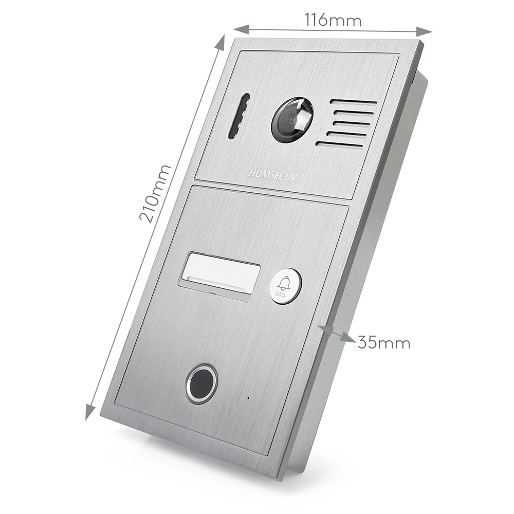 Tuya APP Control PoE Powered 7” WIFI Monitor IP65 Doorbell Camera Fingerprint RFID Access Video Entry Intercom Snapshot Record