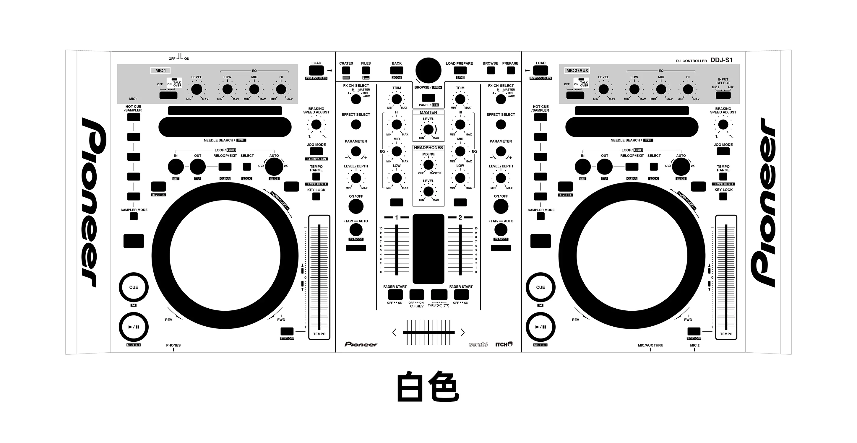 Pioneer DDJ-S1 Controller Film Pioneer Colorful Sticker Not An Iron Panel