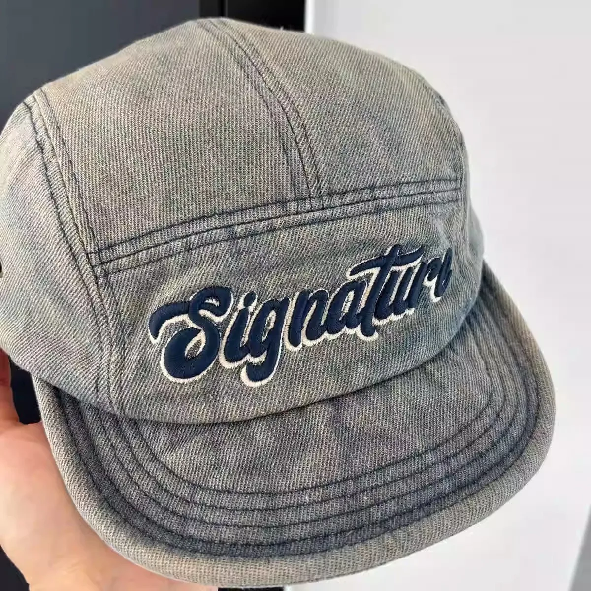 1PC Vintage Style Street Soft Brim Cap, Breathable Sun Protection Outdoor Baseball Cap