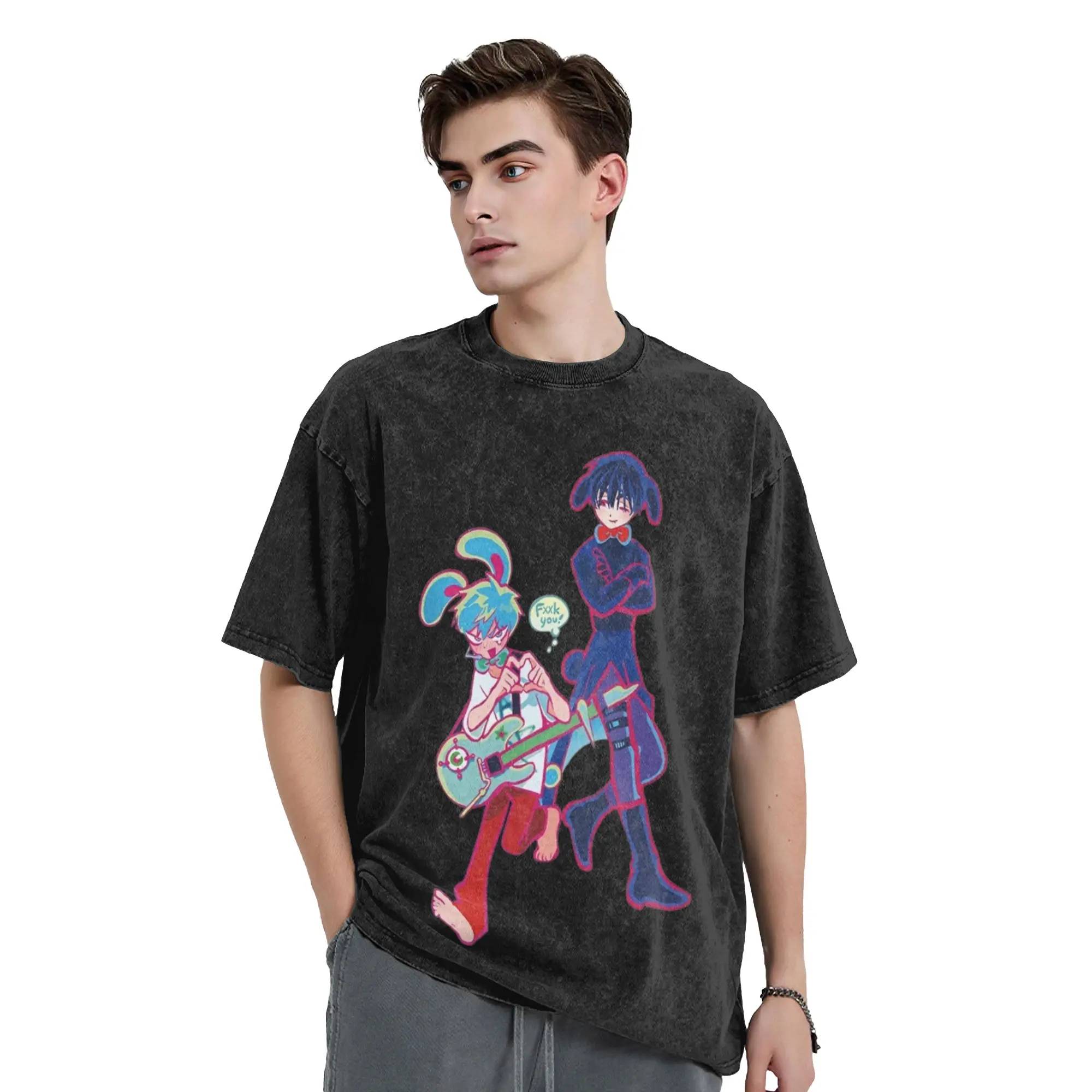 Aliens Stages Till X Ivan Washed T Shirts Streetwear Vintage T-Shirts  Tee Shirt Men Women Short Sleeve Harajuku Graphic Printed