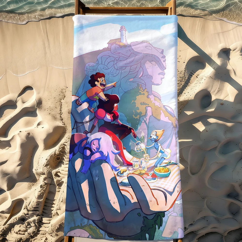 Cartoon S-Steven U-Universe-S Towel Sports Quick Dry Travel Camping Gear Sandproof Soft Light Large Beach Towel