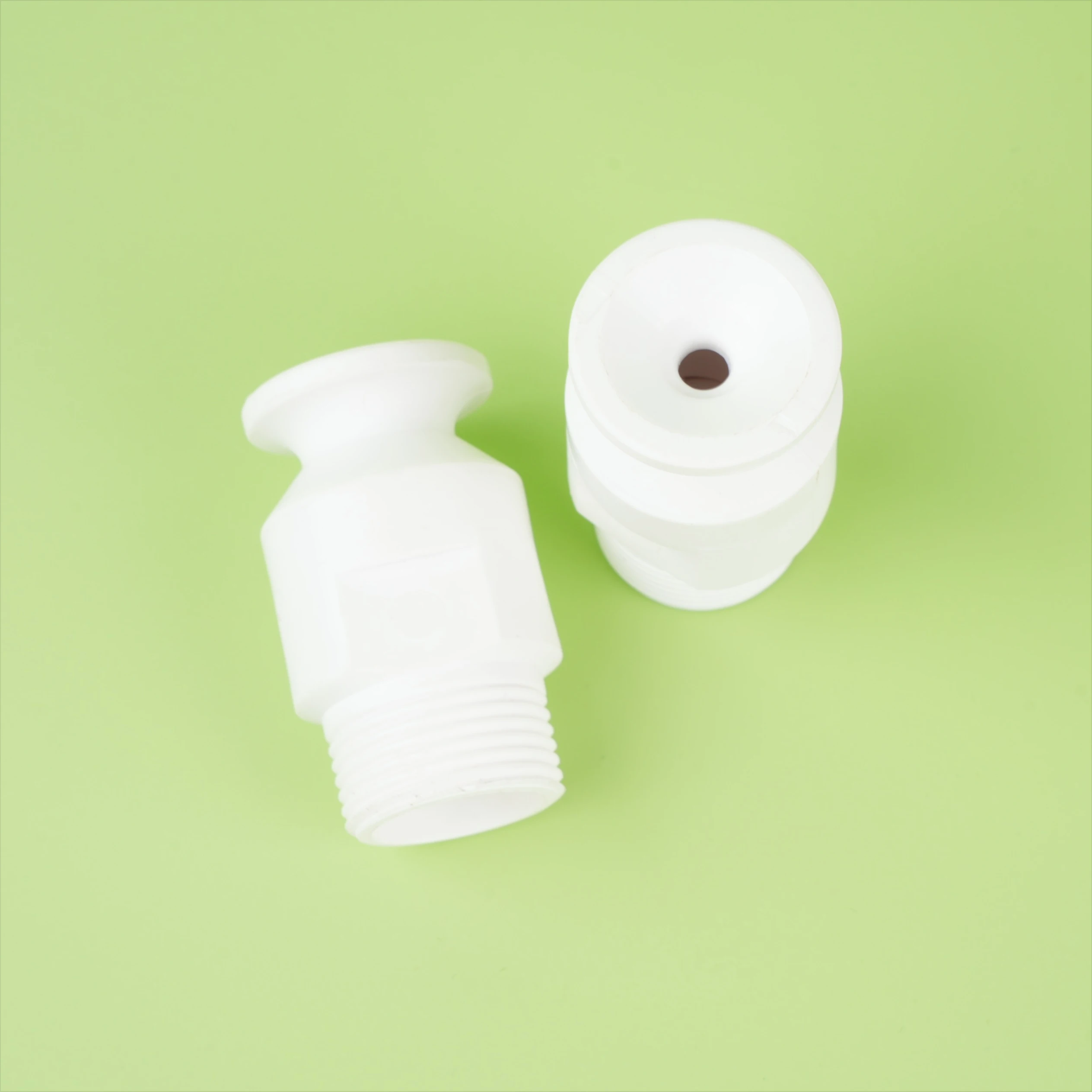 PTFE Full Cone Spray Nozzle Male Thread Plastic Anti‑Corrosion Industrial Spraying Nozzle For Chemical Washing Tower