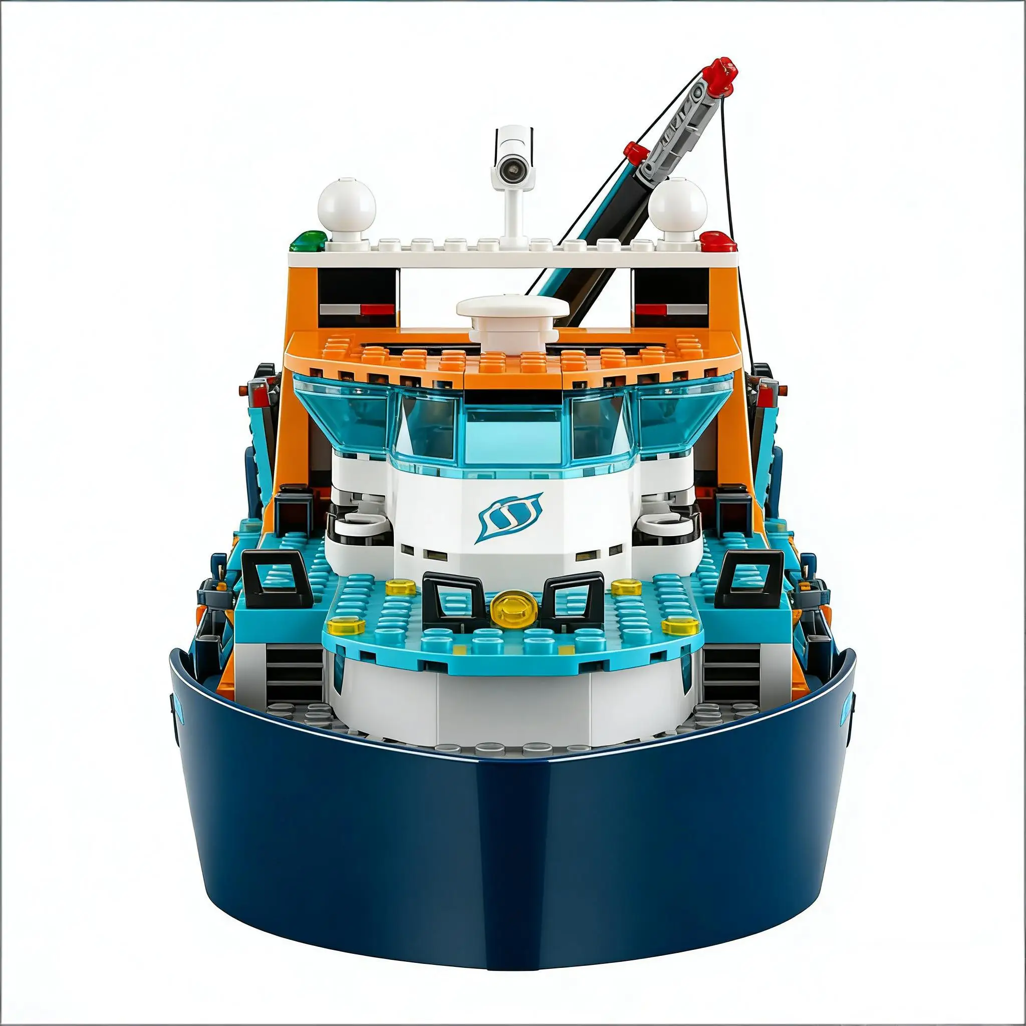 

2026 new assembled building blocks city series large polar giant ship 60368 children's toys