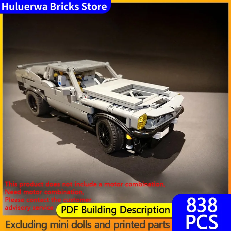 

Speed Racing Car Model MOC Building Bricks Mustang 4WD R Two-Door Sports Car Modular Technology Children Holiday Gifts Toys Suit