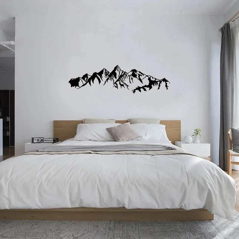 Mountain Range Carved Wall Stickers For Living Room Bedroom Bed Background Decoration Art Decals Door Entrance Decor Sticker