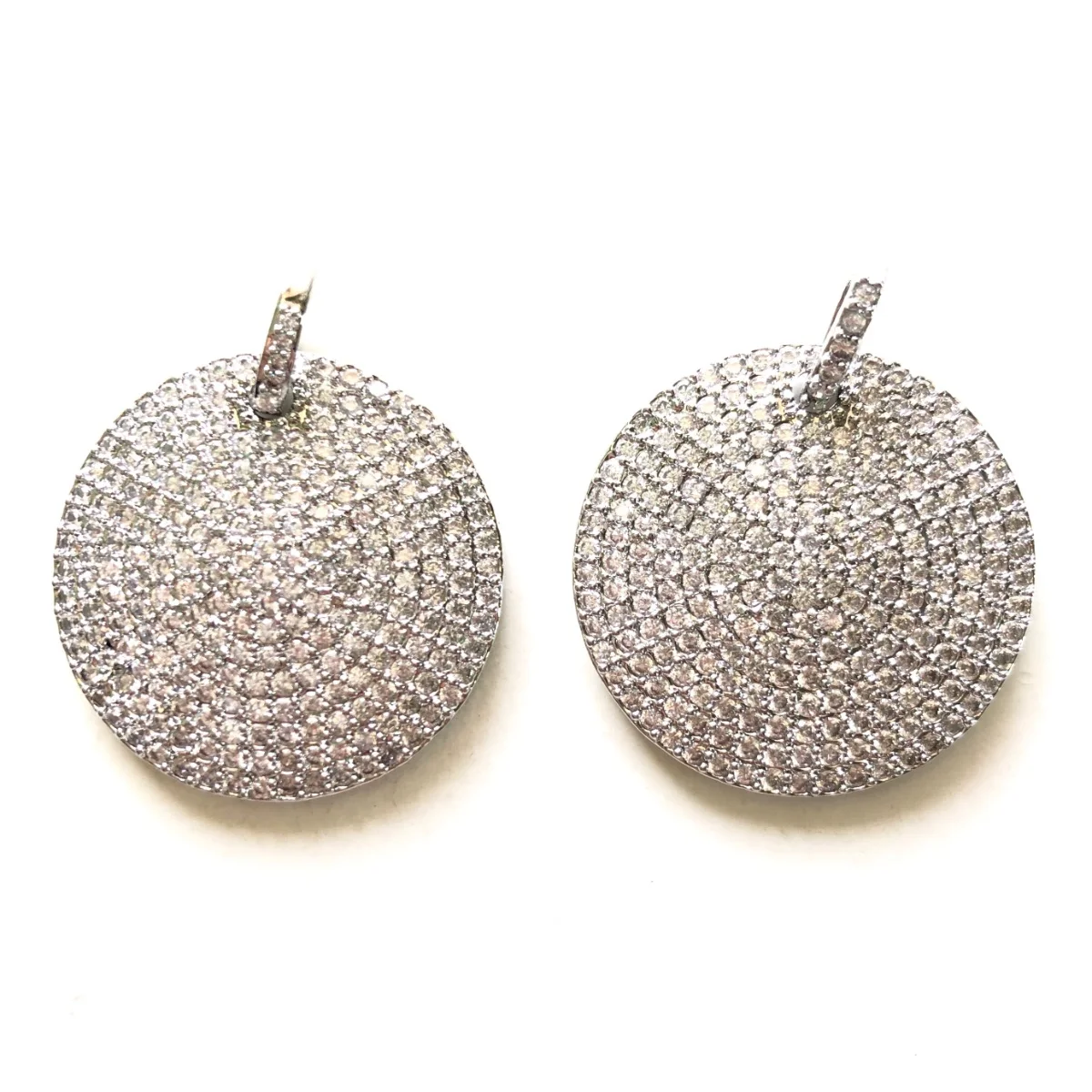 5pcs Fashion Round Charms for Women Bracelet Men Necklace Making Bling Trendy Pendant Handmade Craft Jewelry Accessory Wholesale