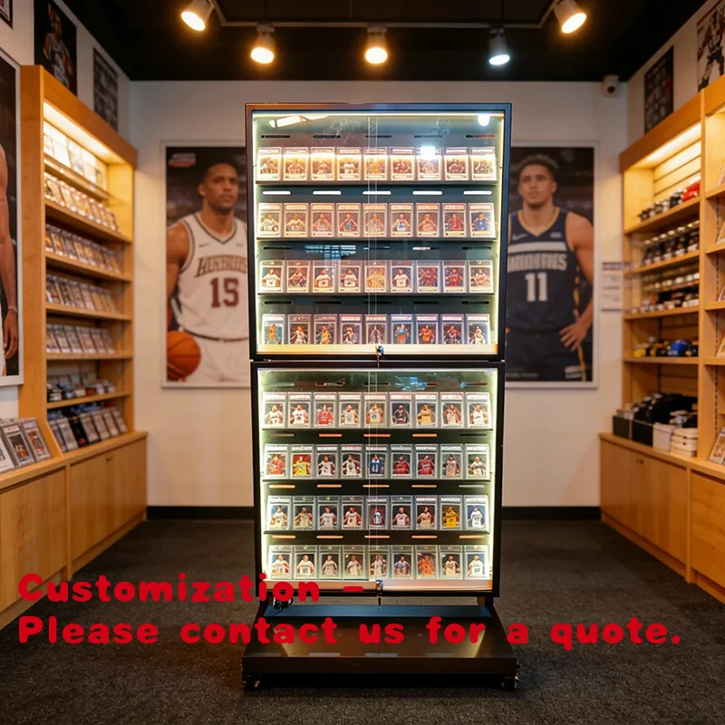 

Customize.Custom Cabinet Showcase Collectible Graded Sport Card Display Stand Sport Card Glasses Show