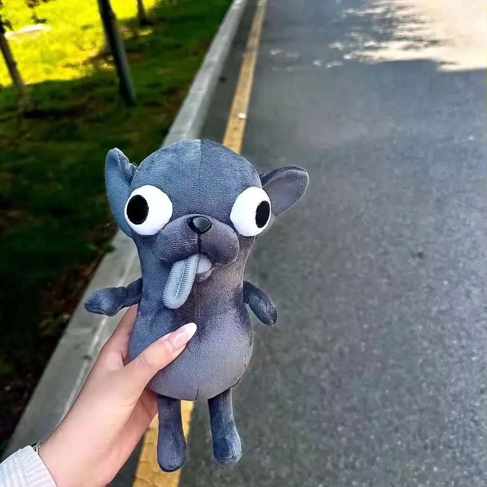 Stuffed Animals Chihuahua Plush Toy Black Stuffed Chihuahua Dog Puppy Pet Toy Simulation Dog Kawaii Keychain Pendant Kids Gifts