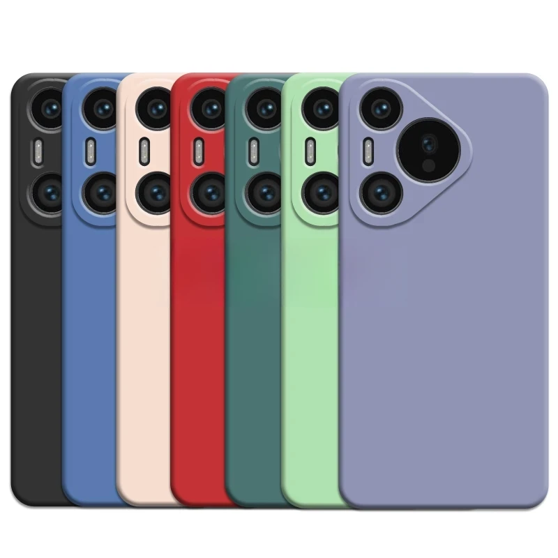 

Мягкие силиконовые чехлы для телефона Huawei Pura 70, однотонный противоскользящий противоударный чехол, облегающий прочный дизайн [2025 Новинка]