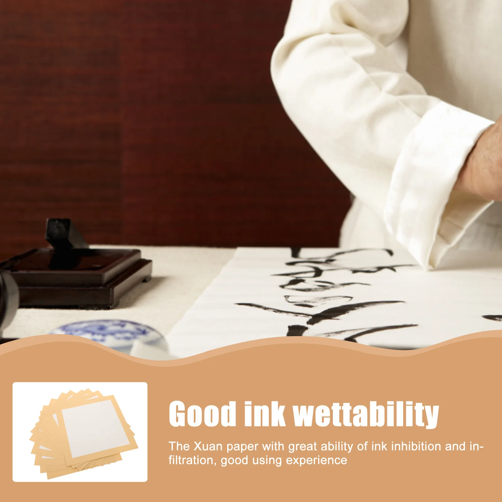 10 Sheets Mirror Card Paper Practical Smooth Surface Best for Calligraphy Practicing Writing Paper Calligraphy Accessories