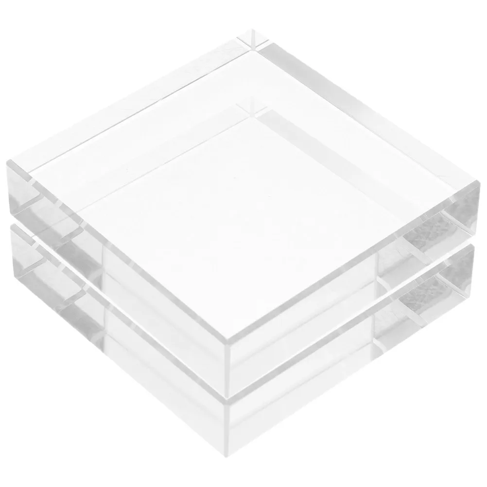Clear Square Paperweight Hand Crafted Elegant Office Desk Decor Transparent Block Artistic Calligraphy Paperweight for Home
