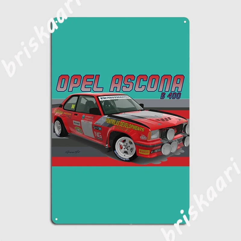 Ascona Opel Ascona B 400 Metal Sign Cinema Kitchen Party Plaques Create Tin Sign Poster