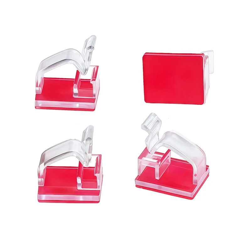 20 PCS Adhesive Cable Wire Clips Cable Management Wire Organizer Cord Holder for Under Desk Wall Home Office Ethernet Cable Clip view 3