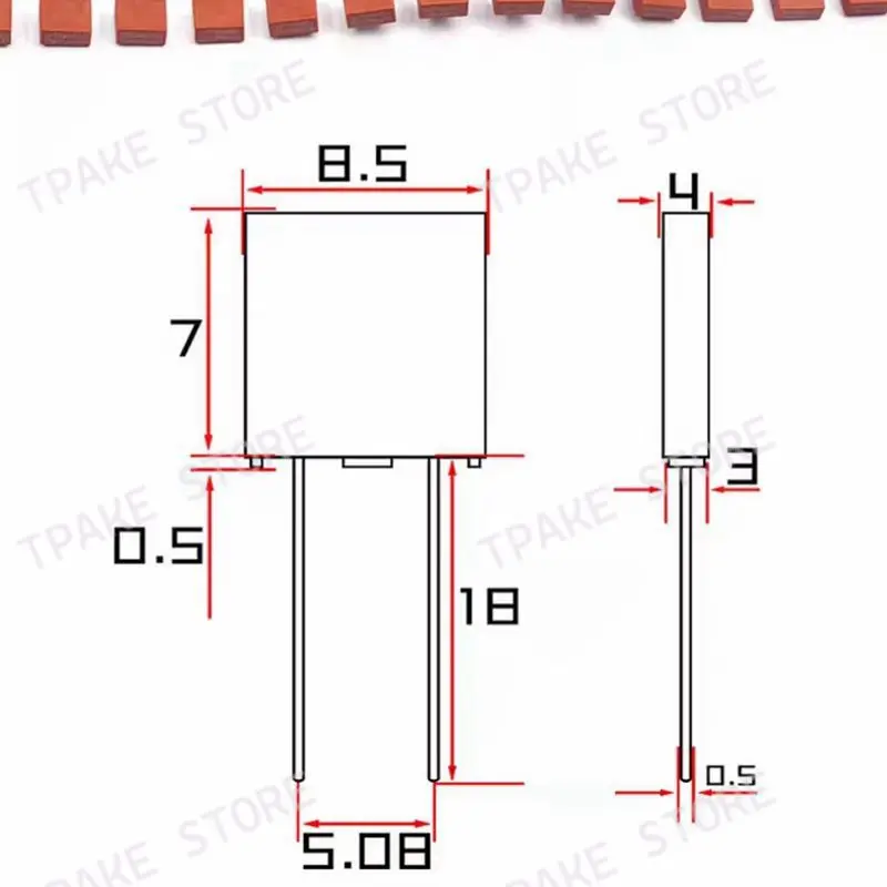 10pcs Square Fuse Plastic Fuse 392 1A 2A 3.15A 4A 5A 6.3A 250V T2A LCD TV Power Board Commonly Used Fuse