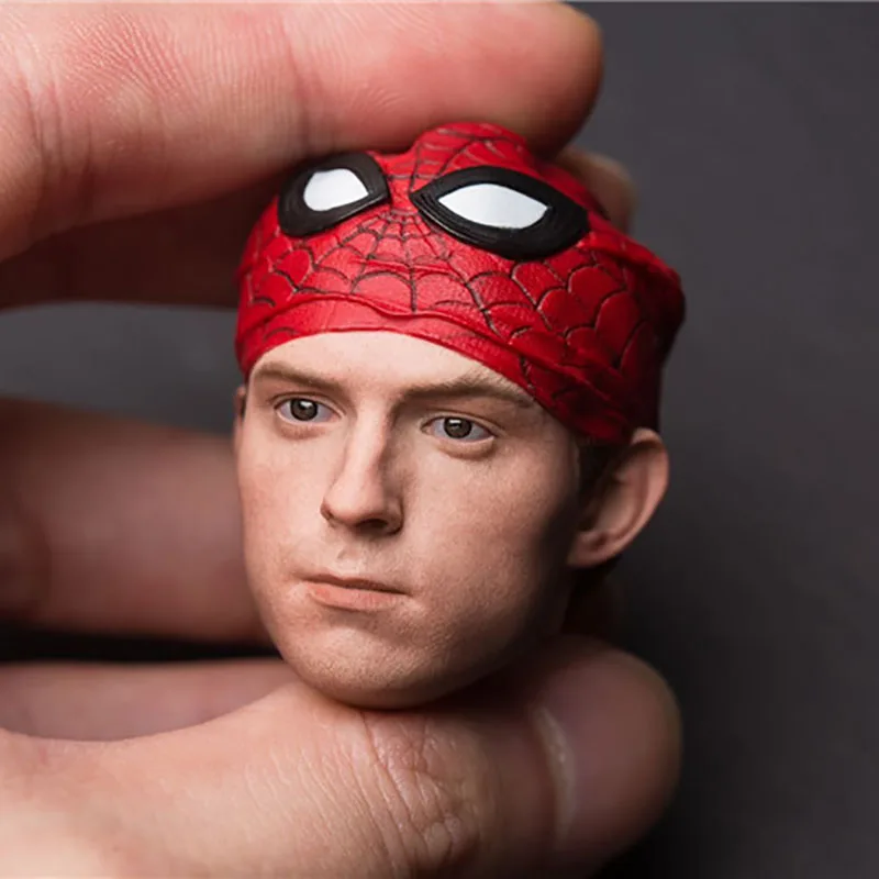 SSH-001 1/6 العنكبوت الصغير بيتر توم هولاند رئيس نحت نحت نموذج صالح 12 ''عمل الشكل دمى الجسم #5