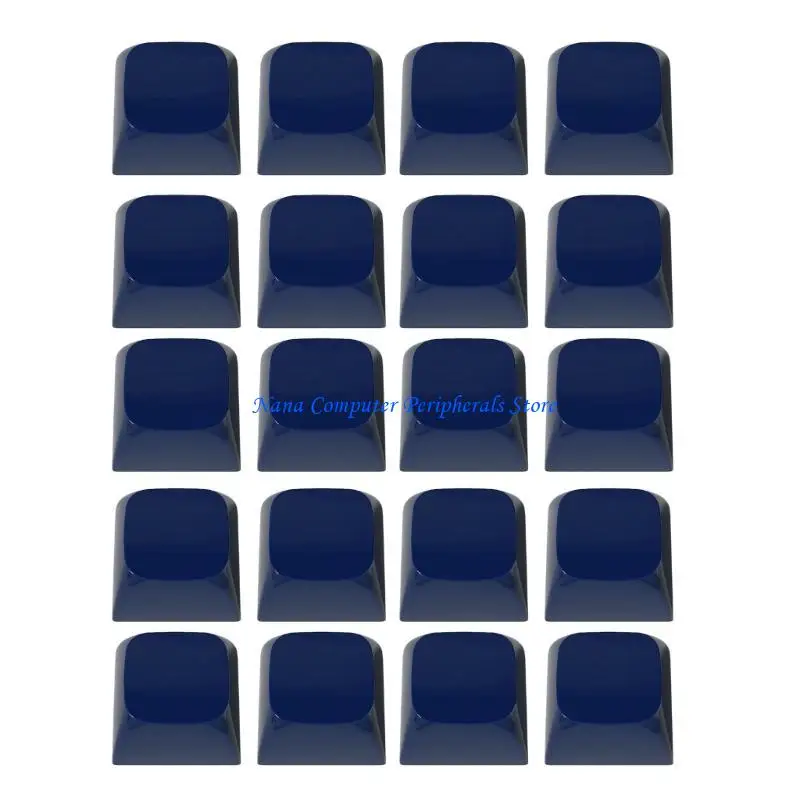 F68C Customizeds Jade Jelly Blank Keycaps XDA Profile 1U Height Not Print Cover Replacement for Mechanical Keyboards DIY