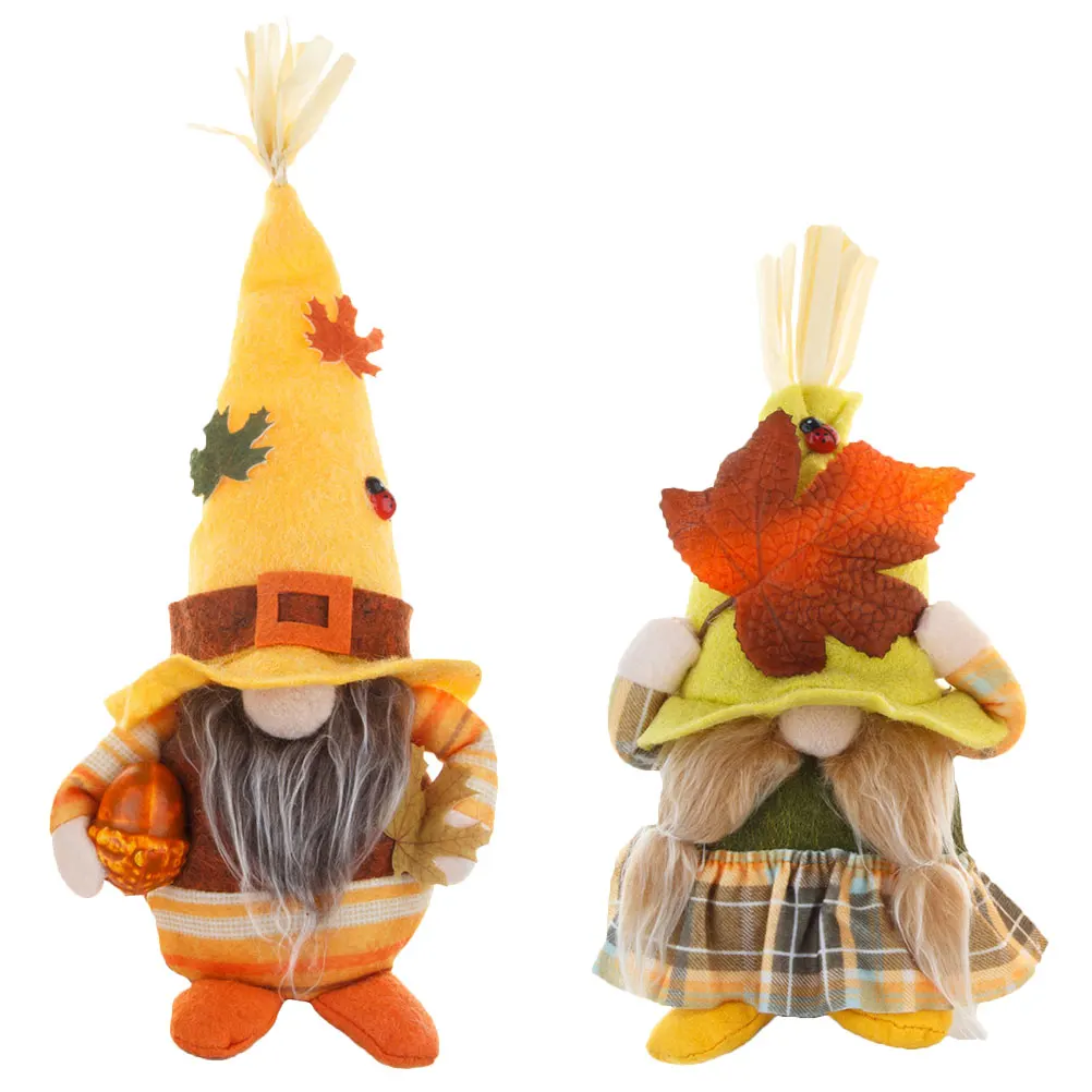 

Maple Leaf Faceless Old Man Toys Fall Decor Harvest Festival Cloth Ornaments Thanksgiving PlushElf Delicate Gnome Party
