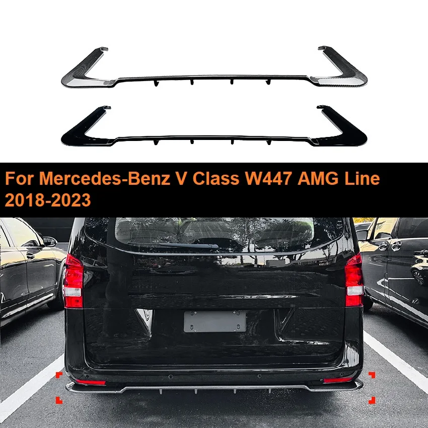 

Rear Bumper Diffuser Lip For Mercedes-Benz V Class W447 AMG Line 2018-2023 Rear Bumper Guard Cover Spoiler Car Accessories