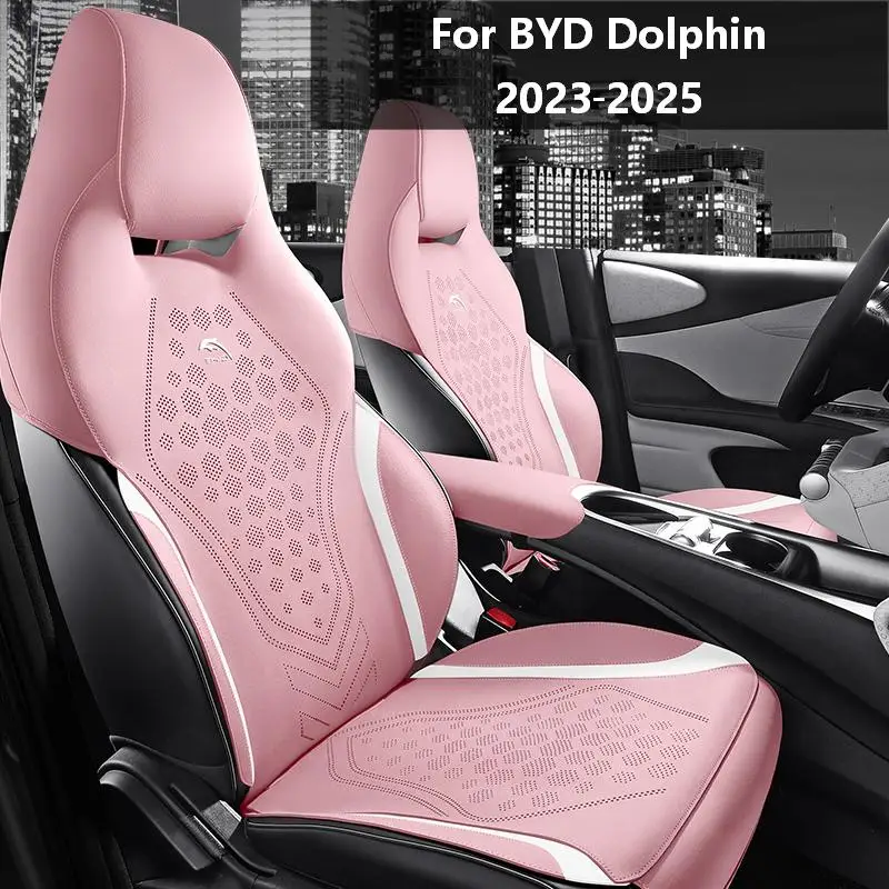 Custom‑Fit 5‑Seat Half‑Coverage Seat Covers,Performance Upholstery Fabric for 2023‑2025 BYD Dolphin Vehicle Interior Protector