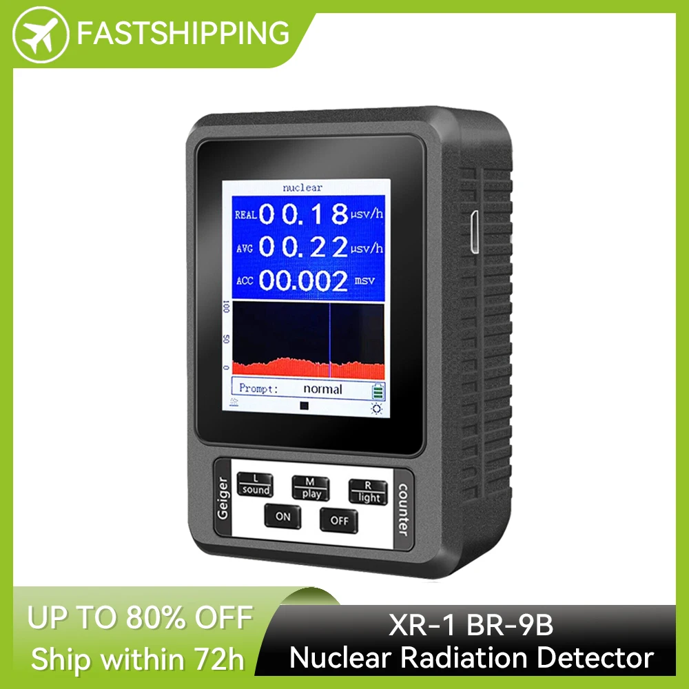 كاشف الإشعاع النووي المحمولة ، مقياس الجرعات الشخصية ، اختبار الرخام ، عداد Geiger ، الأشعة السينية ، XR-1 BR-9B