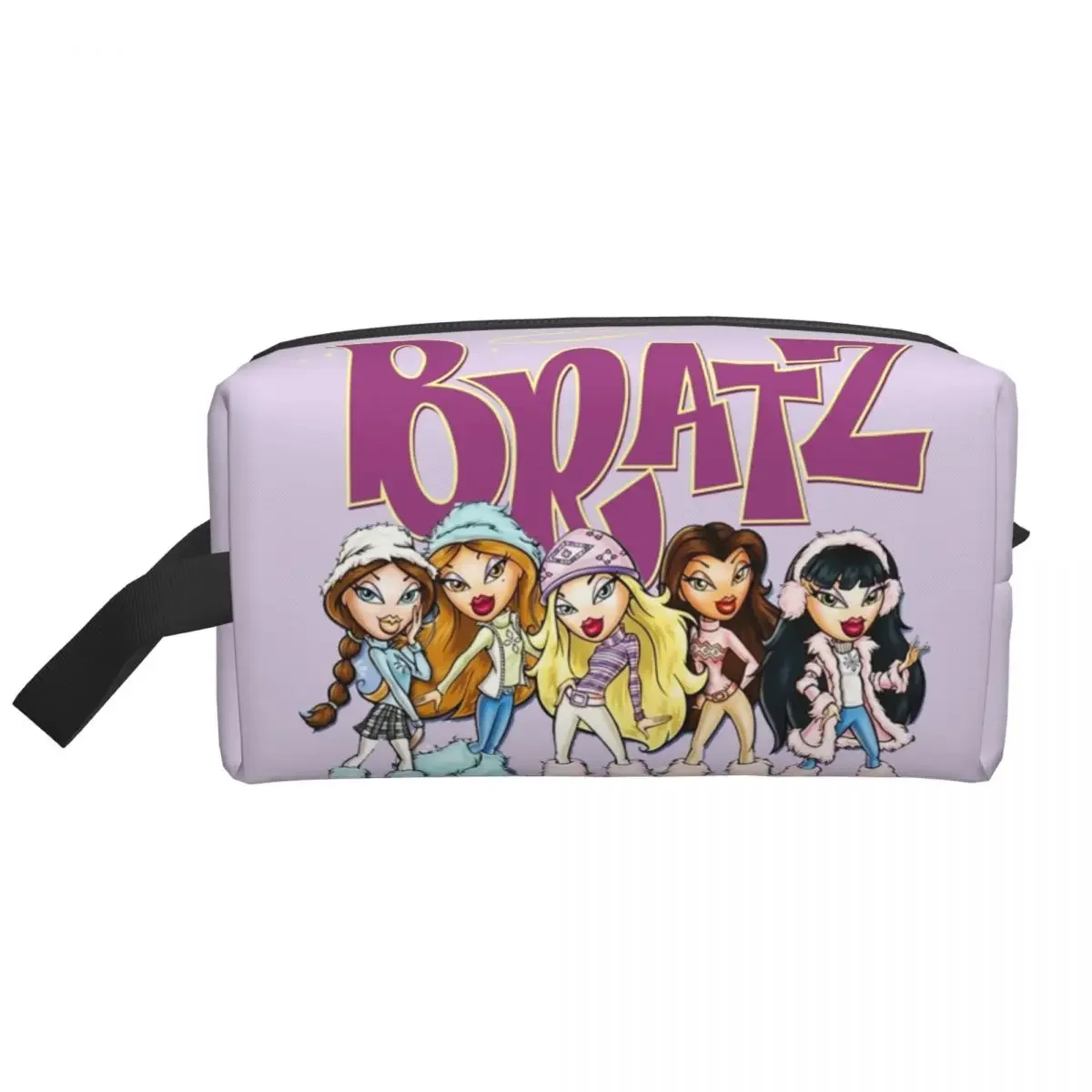 Cartoon Sexy Bratz Rock Angelz Travel Cosmetic Bag Cartoon Manga Anime Toiletry Makeup Organizer Lady Beauty Storage Dopp Kit