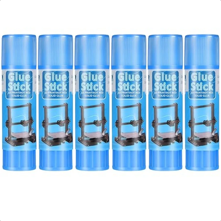 

6 Pack 3D Printer Glue Sticks for Hot Bed PVP 3D Printer Adhesive Solid Glue Sticks for Hot Bed Removing Printing Models