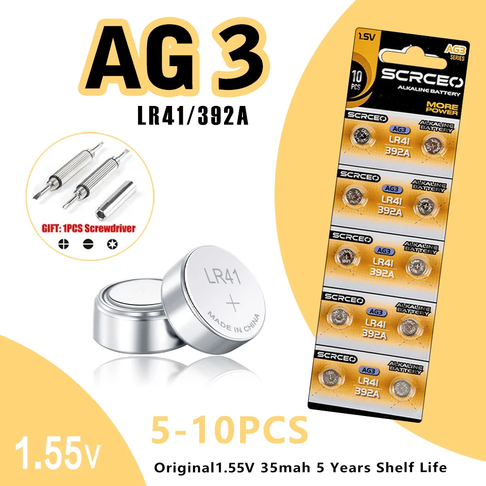 LR41 AG3 1.5V Lithi…