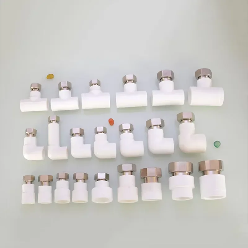 أنبوب PPR 20/25/32/40/50 موصل الاتحاد المباشر النحاس 1/2 "3/4" 1 "1.2" أنثى الموضوع مستقيم/الكوع/3 طريقة تجهيزات أنابيب سخان المياه #6