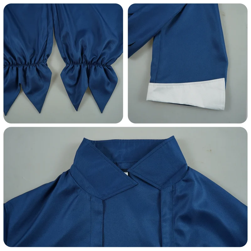 

Anime Cosplay Asta Costume Black Cloak Blue Top Pants Set Four-leaf Clover Role Play Outfit 2026 Halloween Carnival Party suit