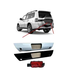 1 Piece Silver or black Spare Tire Lamp Cover for Pajero V90 6430A133YB Down Rear Fog Lamp for Montero V80 8337A068 for Shogun