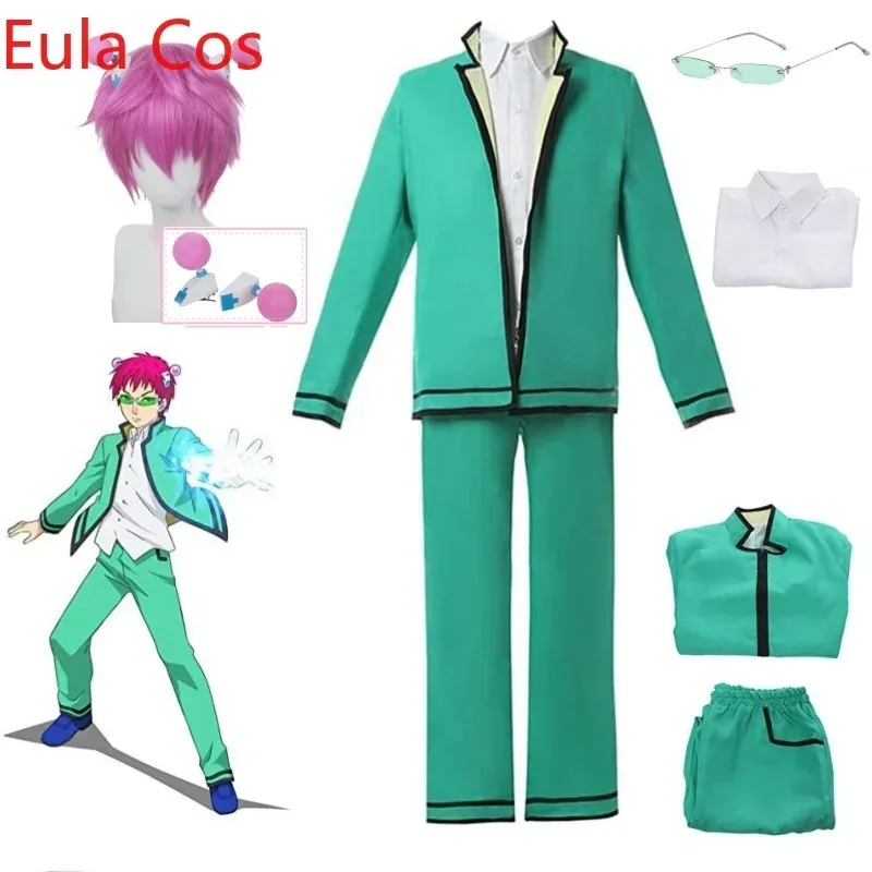 Anime Saiki Kusuo la vida desastrosa K.-Nan pelucas de Cosplay disfraces uniforme Tops pantalones sombreros gafas uniforme Cos accesorios pelucas