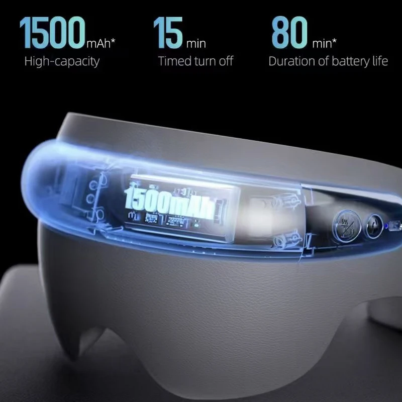 New Intelligent Eye Massager, Hot Compress Rechargeable Home Eye Care Device for Eye Fatigue Relief